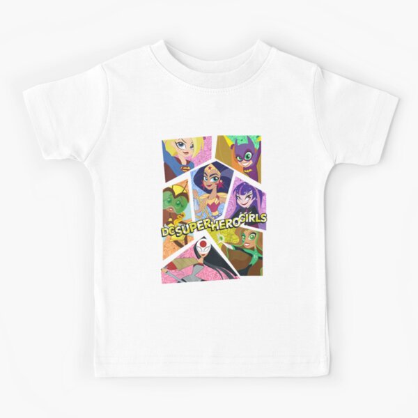 Collage de groupe de filles super héros T-shirt enfant