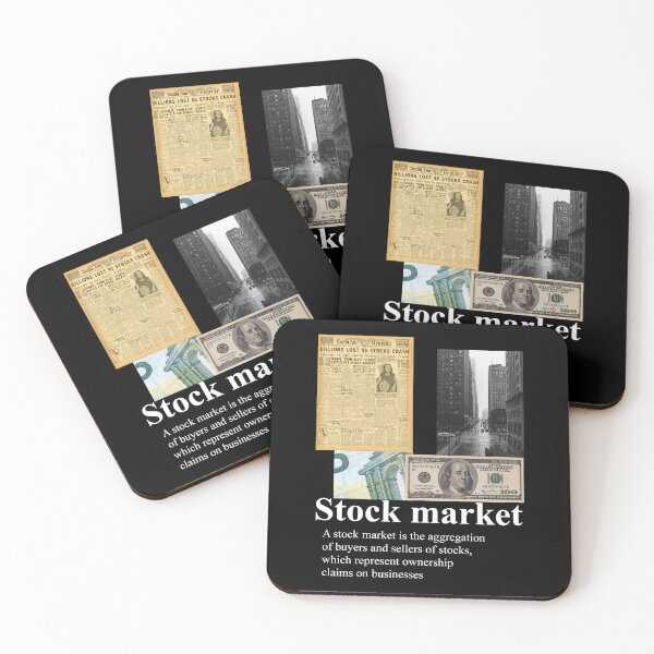Item preview, stock market collage designed and sold by Jabaroni.