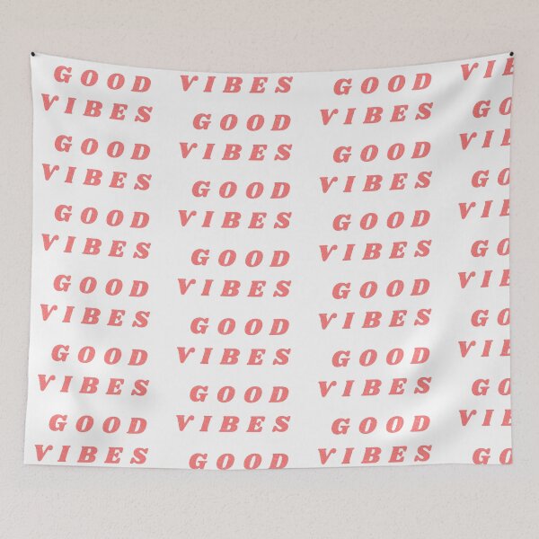 Item preview, pink Good Vibes white border designed and sold by sirineab.