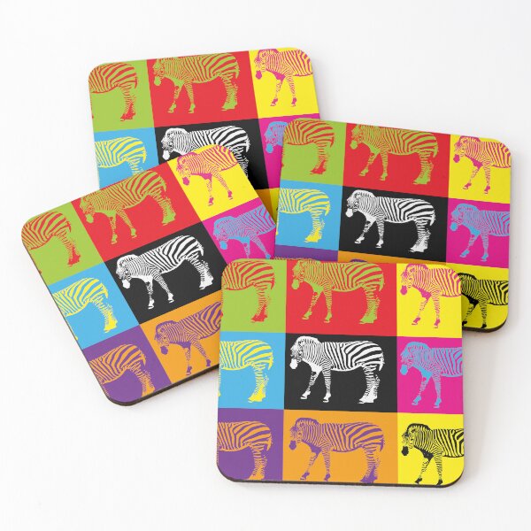 Item preview, Pop art-inspired zebras designed and sold by ThanatosandCo.
