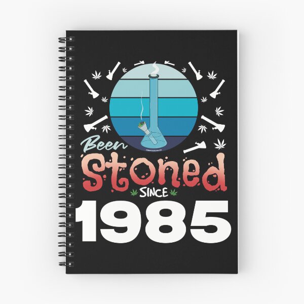 Item preview, Been stoned since 1985 (Blue retro vintage sunset with bong) designed and sold by YomeHayin.