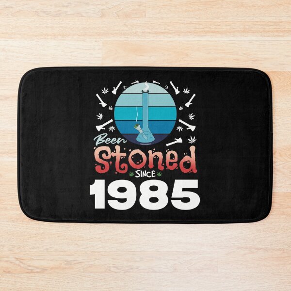 Item preview, Been stoned since 1985 (Blue retro vintage sunset with bong) designed and sold by YomeHayin.