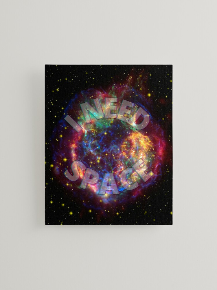 I Need Space (Circle) - Rainbow Galaxy Mounted Print for Sale by