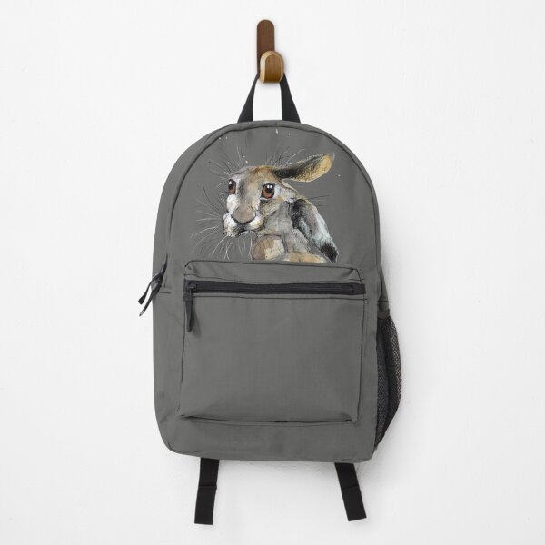 Item preview, Charcoal Hare on a dark background - looking back designed and sold by Luci Power.