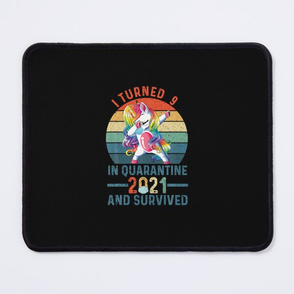 Item preview, I turned 9 In quarantine 2021 And Survived Dabbing Unicorn  designed and sold by SophiaSpen.
