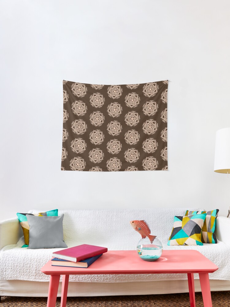 Rochester Mandala Browns With Hearts Tapestry By Justteejay