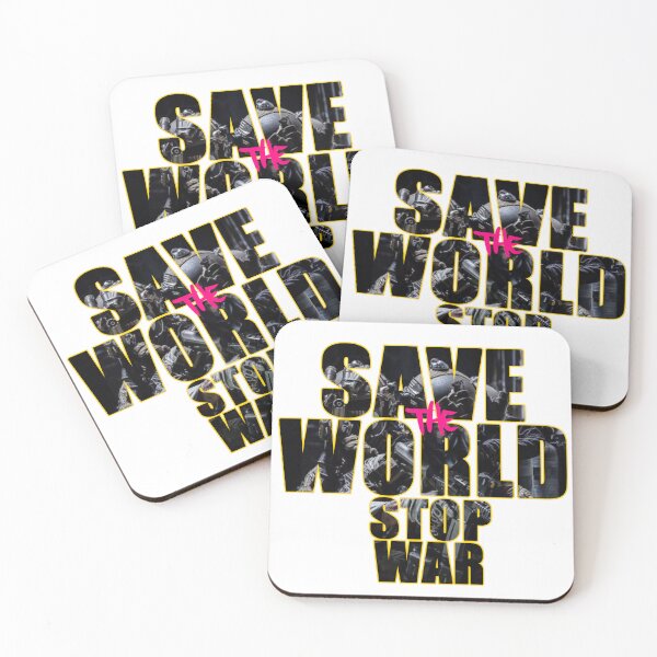 Item preview, save the world stop war thypography design designed and sold by Dandyefendy8.