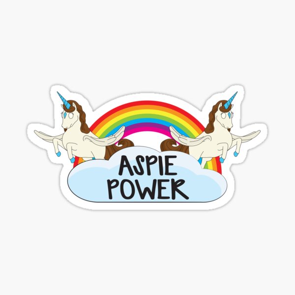 The Aspie Power Unicorns Sticker