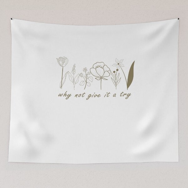 Item preview, Why Not Give It A Try vintage gold flowers, Funny Sarcastic saying gift for a friend designed and sold by runouts.