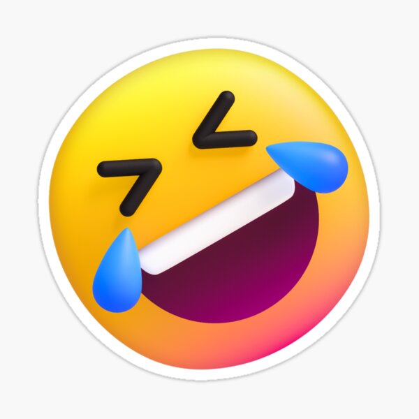 3D Stylized Laughing Emoji Sticker