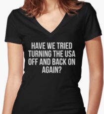 Have We Tried Women's Fitted V-Neck T-Shirt