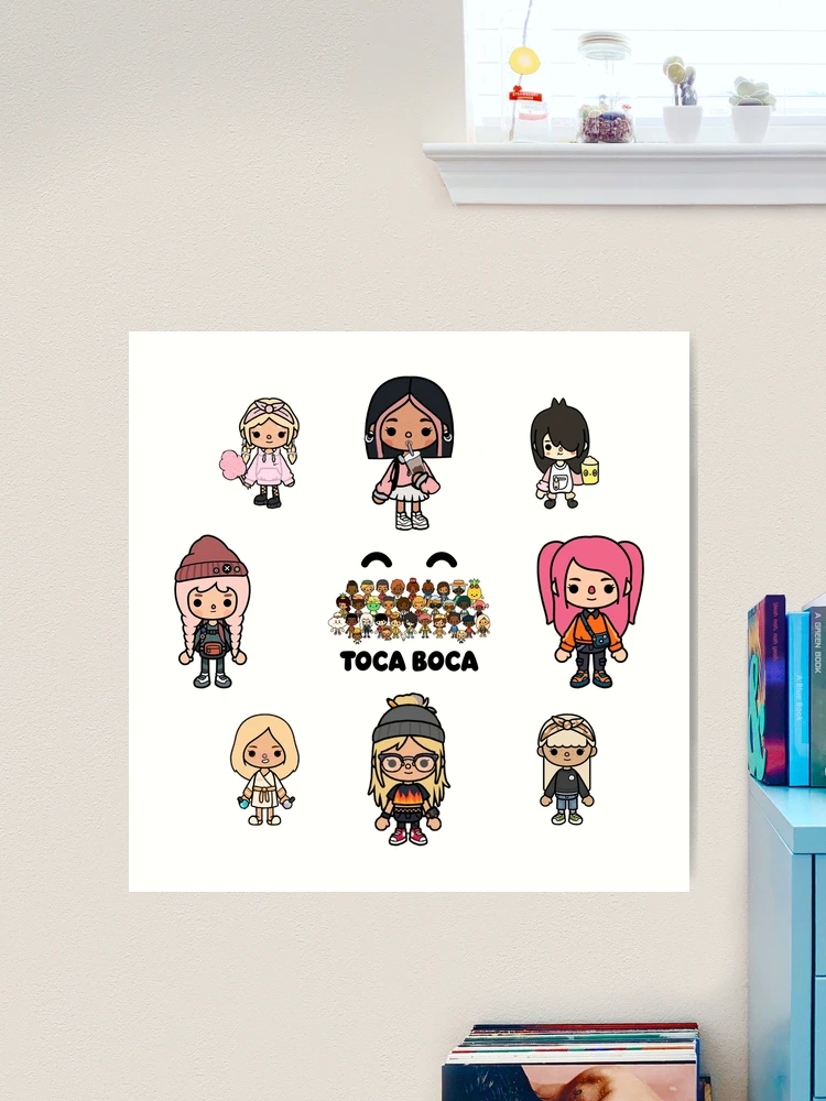 toca boca and gacha life Mounted Print for Sale by kader011