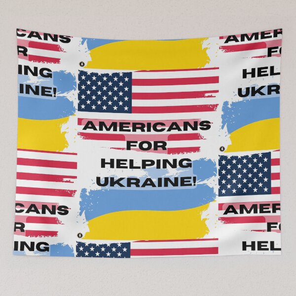 Item preview, Americans for Helping Ukraine! designed and sold by ForscarlettPub.