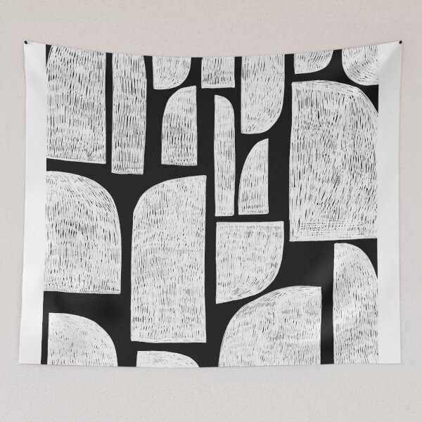 Item preview, abstract shapes in black and white designed and sold by Pacesyte.