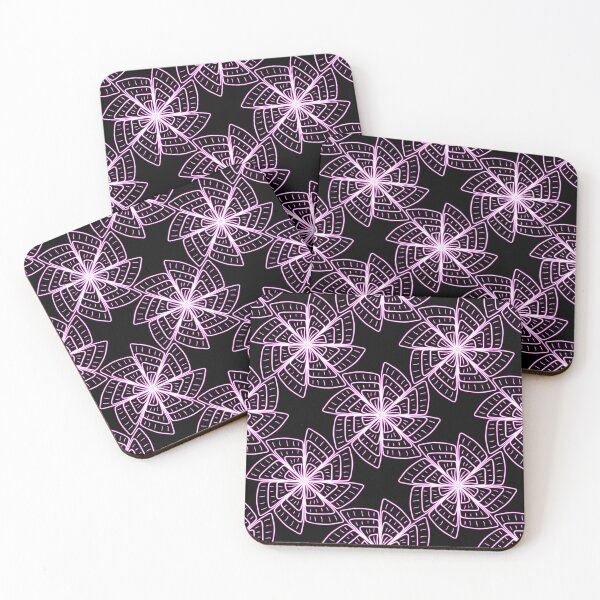 Item preview, Abstract Neon Fan Flower Pattern designed and sold by thesnowwhyte.