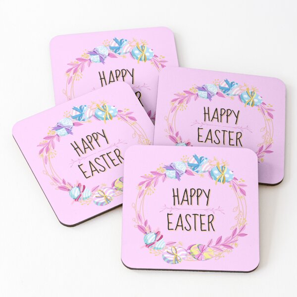 Item preview, Happy Easter Celebration Pastel Wreath designed and sold by LusDigiArt.