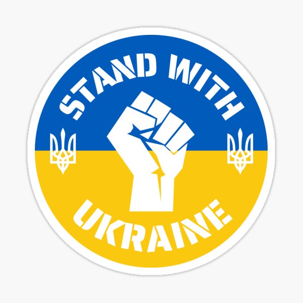 Item preview, Stand with Ukraine Circle with White Fist - Russia Ukraine War - support ukraine designed and sold by CaitU.