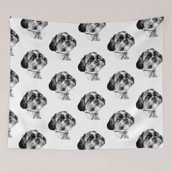 Item preview, Cute Shih Tzu Puppy Dog Pen and Ink art designed and sold by adriana-holmes.