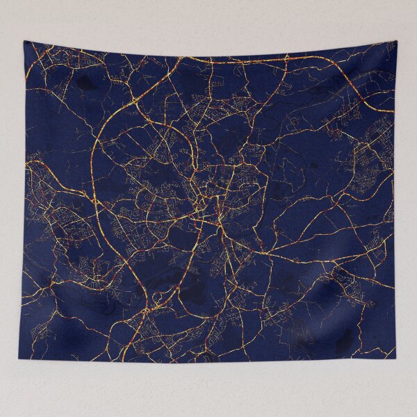 Item preview, Wakefield, West Yorkshire, England Map  - City At Night designed and sold by deMAP.