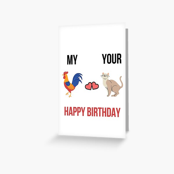 Humorous Bad Bunny Birthday Card, Naughty Bday Greeting Card, Lovely Happy Birthday Card for Him Her