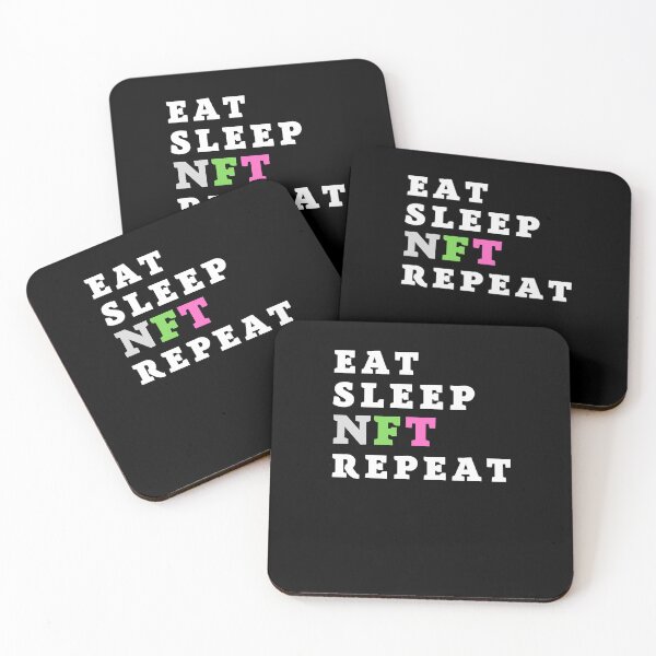Item preview, Funny crypto gift idea for non fungible token makers and lovers - EAT SLEEP NFT REPEAT  . esse designed and sold by SaraKayden.