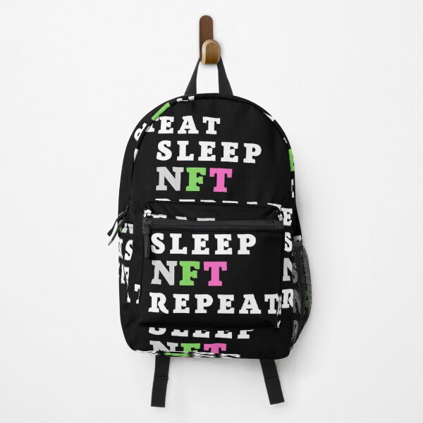 Item preview, Funny crypto gift idea for non fungible token makers and lovers - EAT SLEEP NFT REPEAT . esse designed and sold by SaraKayden.