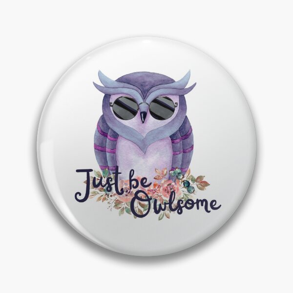 Item preview, Just be Owlsome - Cute Watercolor Owl for Owl Lovers  designed and sold by Desandu.