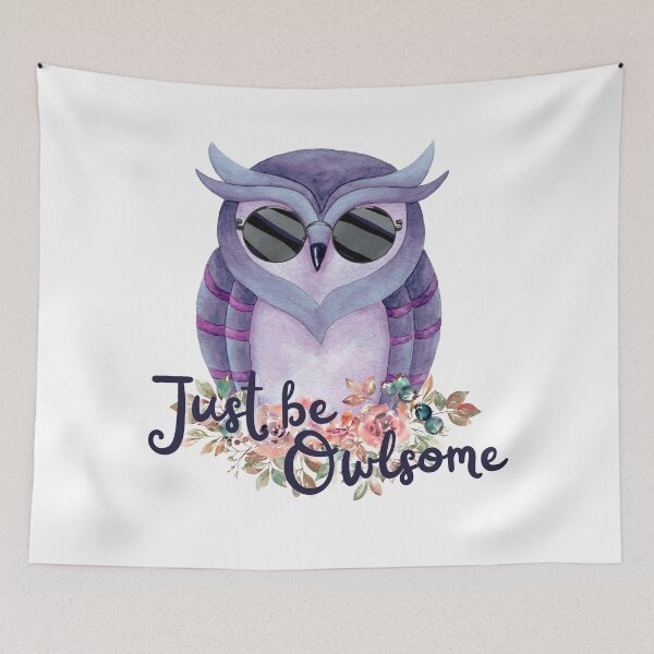 Item preview, Just be Owlsome - Cute Watercolor Owl for Owl Lovers  designed and sold by Desandu.