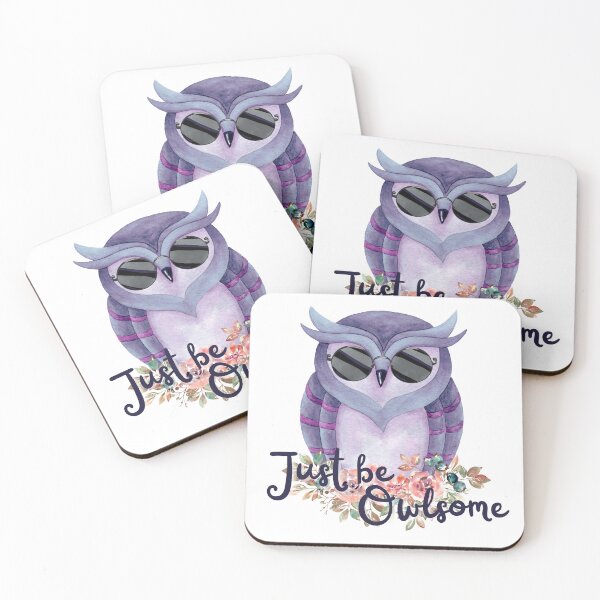 Item preview, Just be Owlsome - Cute Watercolor Owl for Owl Lovers  designed and sold by Desandu.