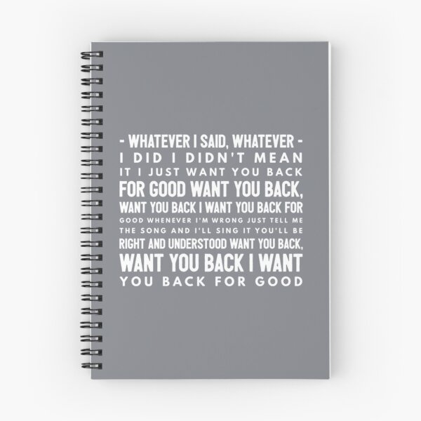 Item preview, Take That Back For Good Lyrics    designed and sold by KatieDavison.