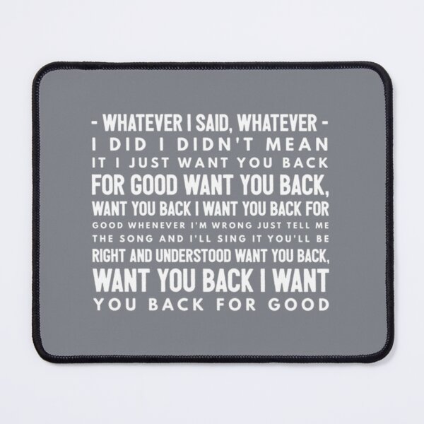 Item preview, Take That Back For Good Lyrics    designed and sold by KatieDavison.