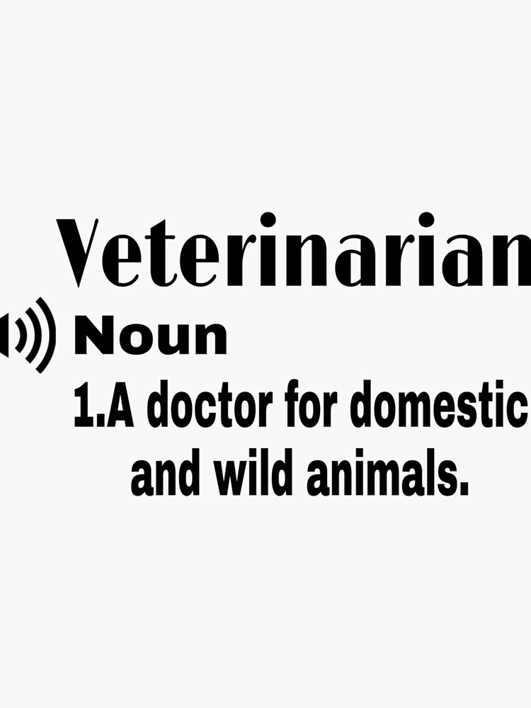 veterinarian-definition-sticker-for-sale-by-gropuvintage-redbubble