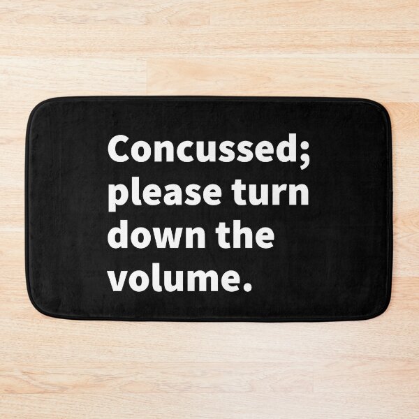 Item preview, Concussed; please turn down the volume concussion and TBI themed design perfect for brain injury awareness month on a T-shirt and sticker.   designed and sold by PlainCrankyT.
