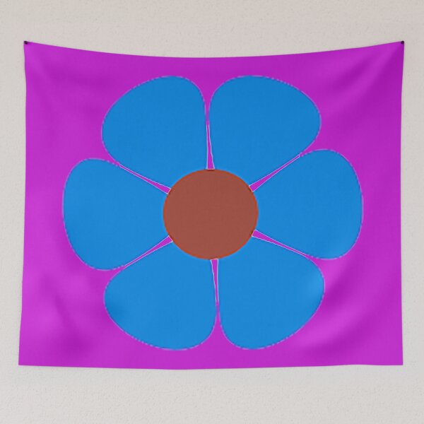 Item preview, Mid Century Modern Flower, 1960s blue flower, In Mod We Trust, Flower power, Dating Game, Hippies, Love Child,  designed and sold by Nostrathomas66.