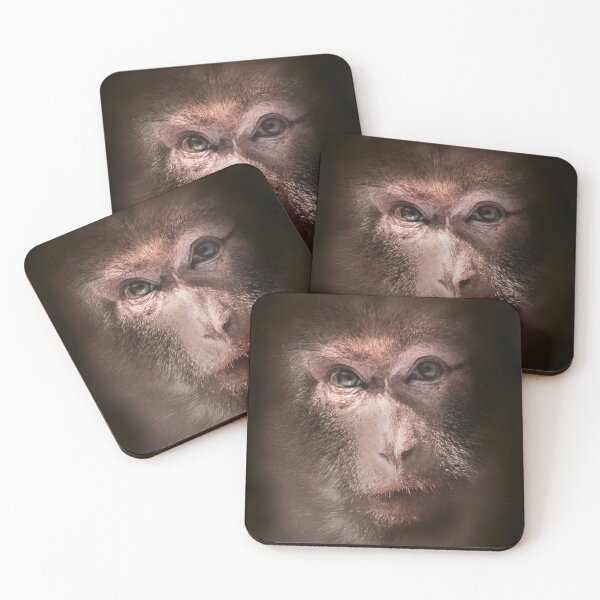 Item preview, Portrait of a Barbary macaque designed and sold by OskiOnTour.
