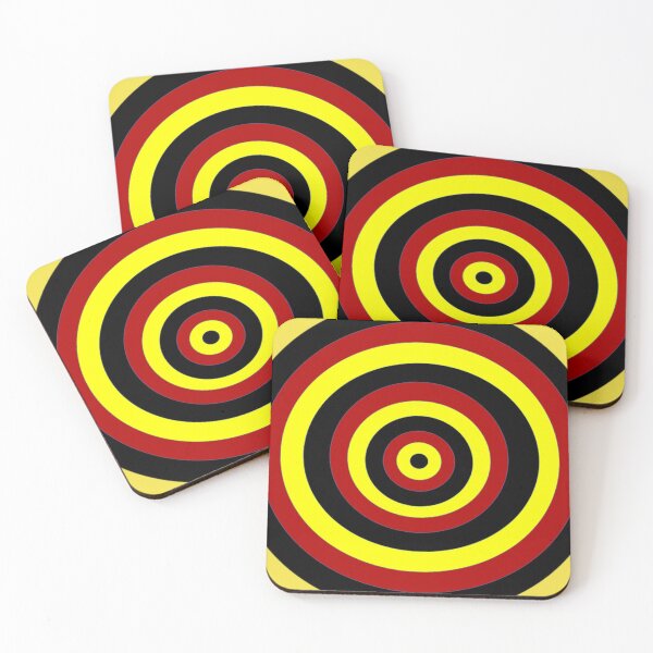 Item preview, red,black and yellow concnetric circles designed and sold by nigejohn.