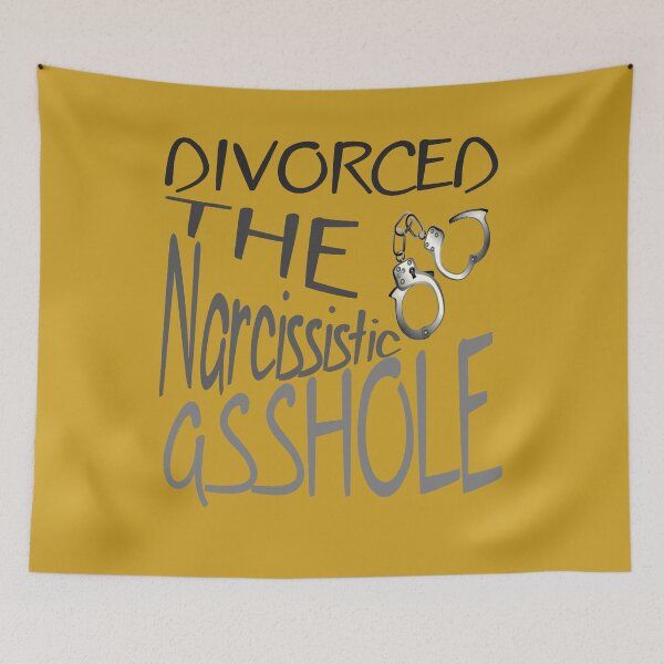 Item preview, Divorced The Narcissistic Asshole With Open Handcuffs In Grey designed and sold by taiche.