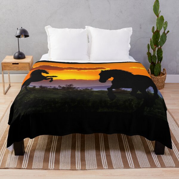 Item preview, SUNSET SILLOUETTES WILD STALLIONS designed and sold by THE AMERICAN TEEVANGELIST.