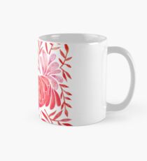 Le Coq - Aquarell Rooster mit roten Blättern Tasse (Standard)
