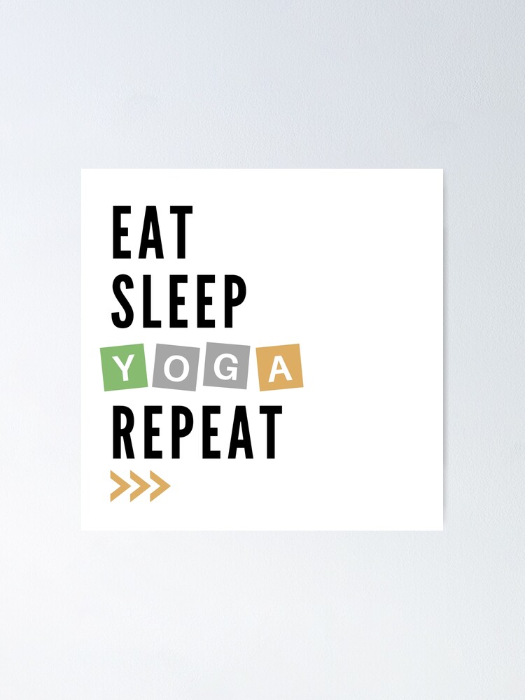 Póster «Eat Sleep Yoga Repeat, Wordle Game, Wordle Obsessed, Puzzle