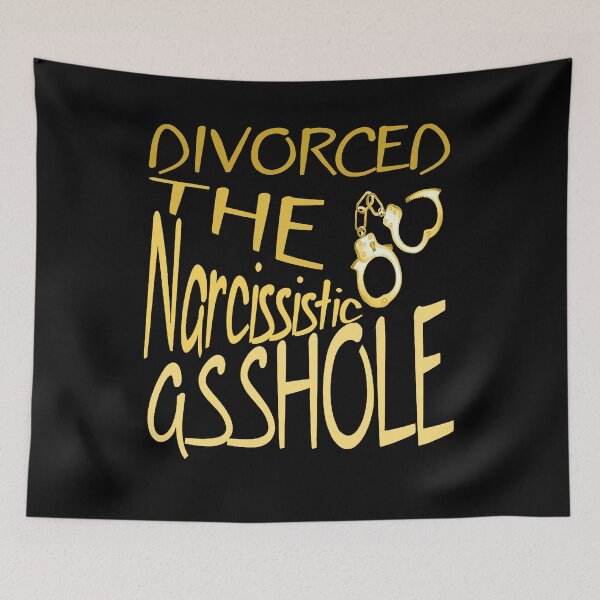 Item preview, Divorced The Narcissistic Asshole With Open Handcuffs Yellow designed and sold by taiche.