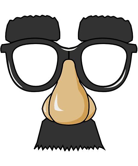 "Hilarious and Laughable Cartoon Face with Nerd Glasses and Big Nose