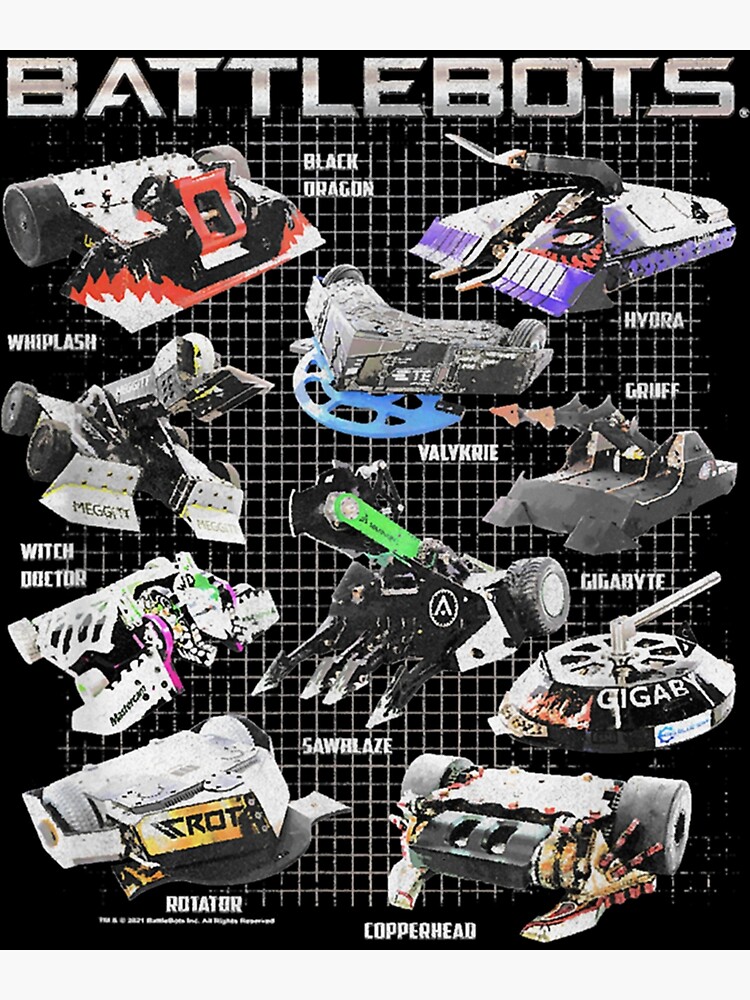 "Battle_Bots Group Robot Schematics " Poster for Sale by
