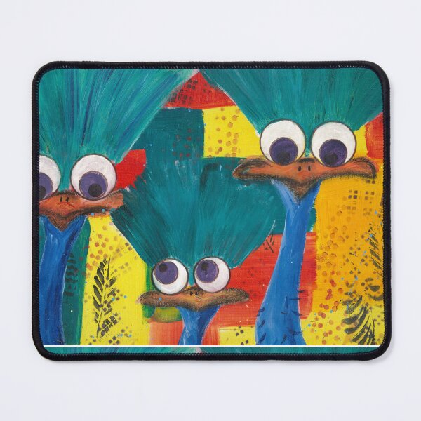 Item preview, Colourful Emu trio designed and sold by Bobbleheadnanna.