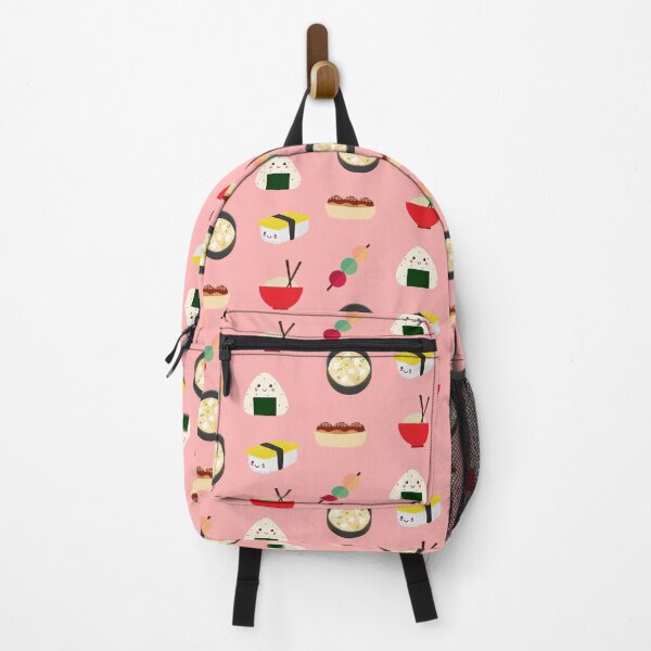 Item preview, Japanese Food Pattern -Kawaii Pink Sushi Onigiri Miso Design designed and sold by Daebakshop.