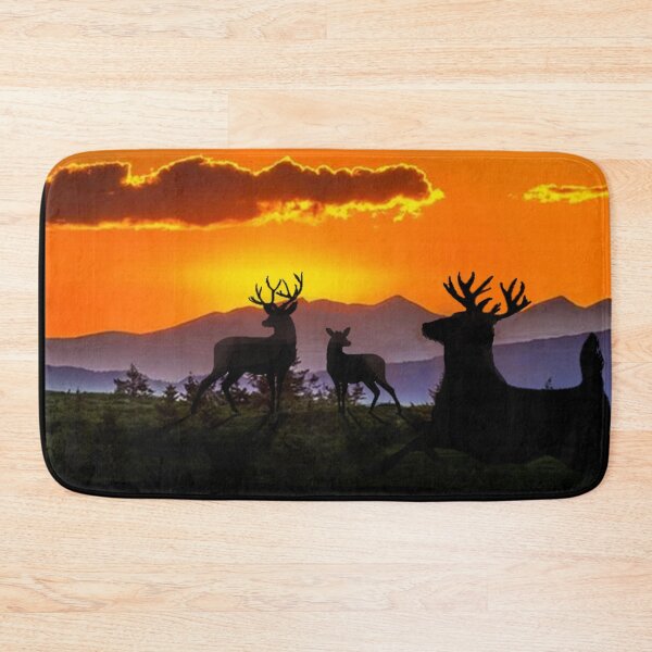 Item preview,  SUNSET SILLOUETTES MOUNTAIN BUCKS designed and sold by THE AMERICAN TEEVANGELIST.