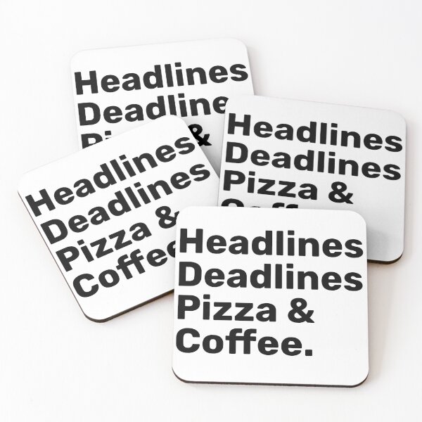 Item preview, Headlines Deadlines Pizza & Coffee | journalism  designed and sold by BopleDesigns.