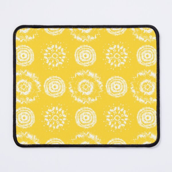 Item preview, Tie Dye Flower Bursts White on Sunshine Yellow designed and sold by KrisInStitches.