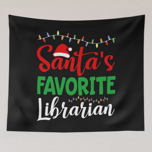 Item preview, Santa's Favorite Librarian designed and sold by Bendthetrend.