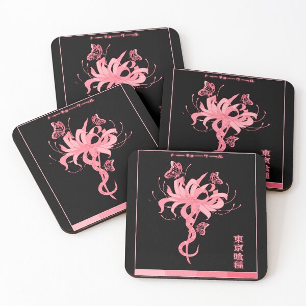 Item preview, Red Spider Lily Pink Snake & Butterflies designed and sold by THEMADBRUSH.